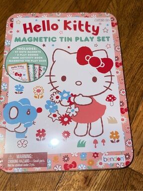 Hello Kitty Magnetic Tin Play Set - nwt